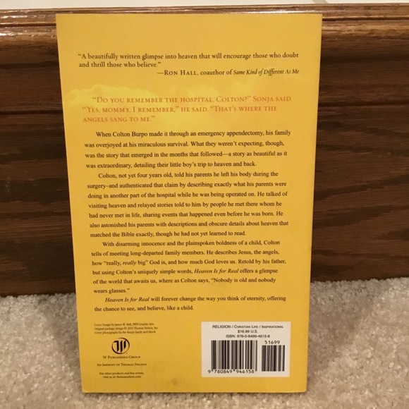 Heaven is for Real Paperback Book - Picture 2 of 5